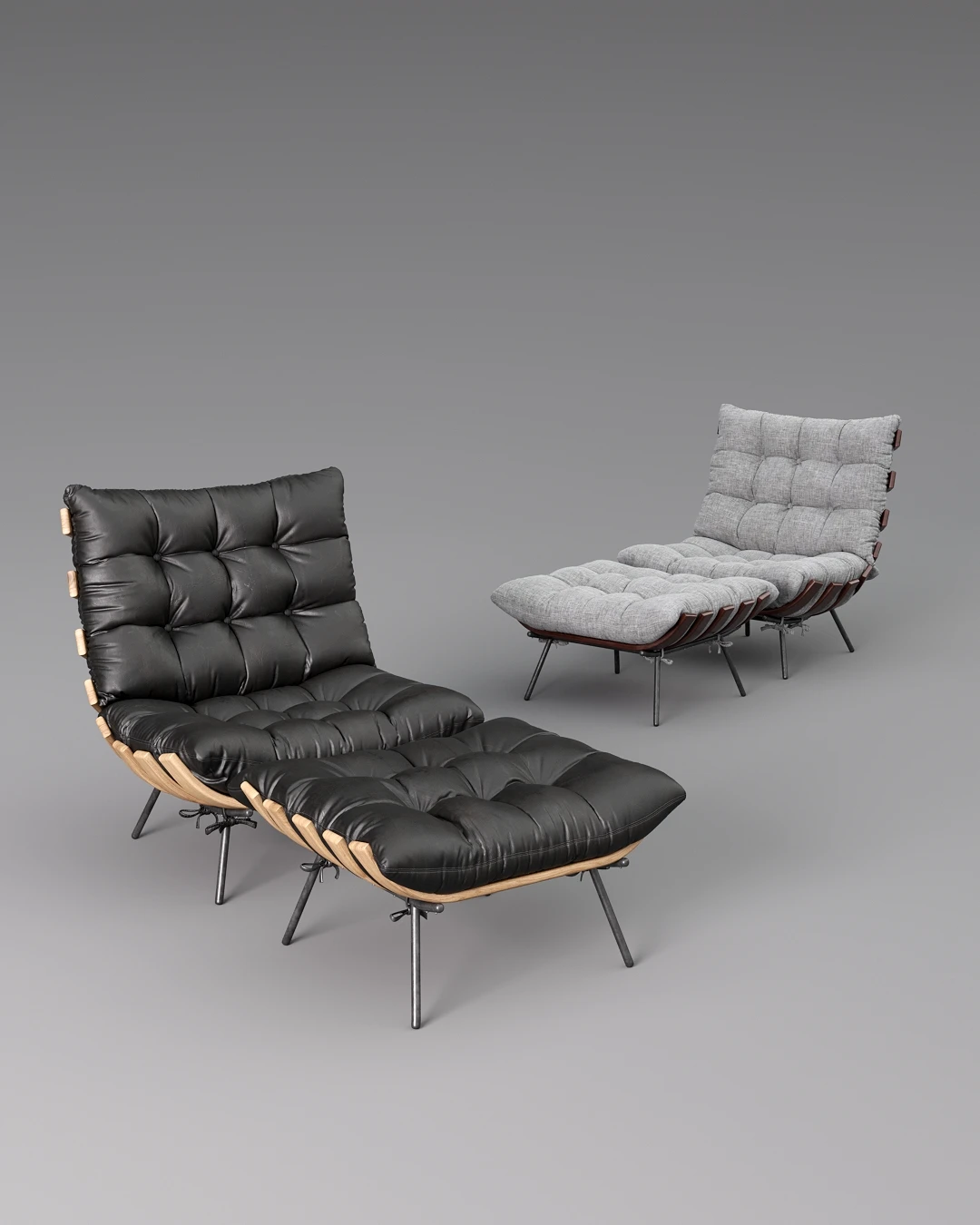 Costela armchair material and lighting study 6