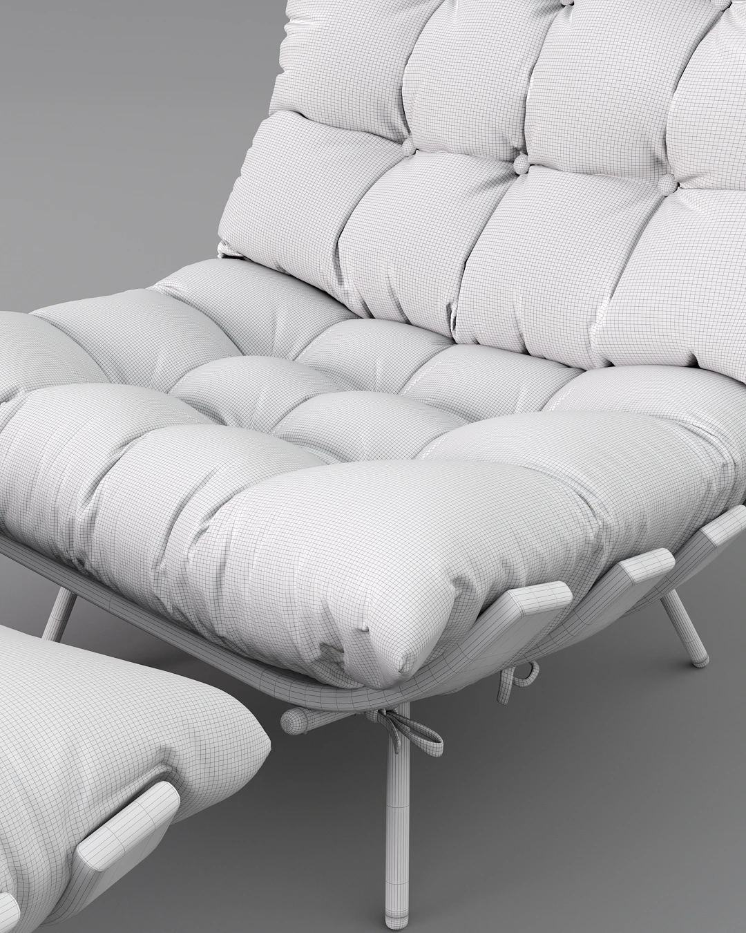 Costela armchair material and lighting study 7